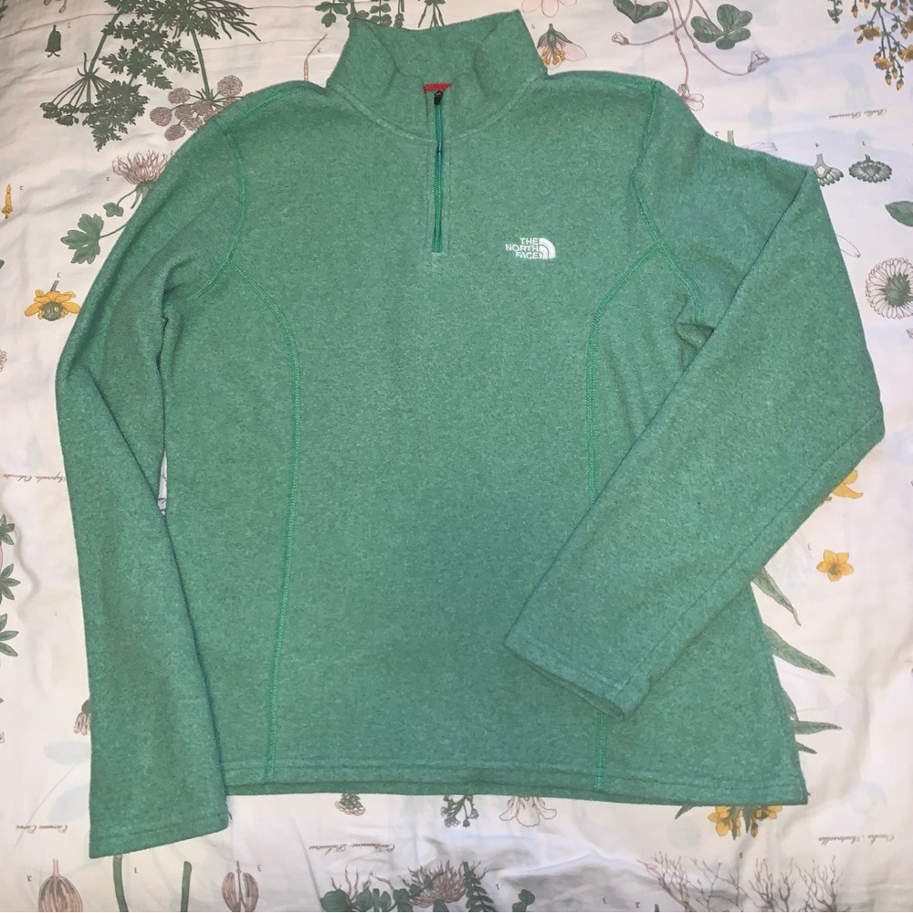 North face light green pullover
